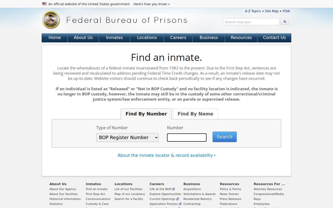 Federal custody locator used after a Spartanburg County arrest search