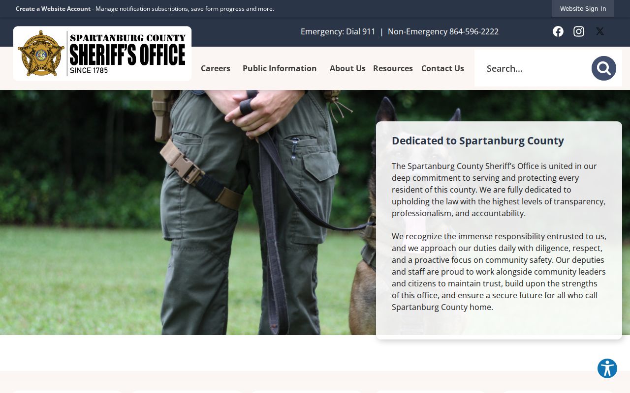 Spartanburg County criminal records sheriff official homepage